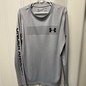 Under Armour Men's Light Gray Long Sleeve Tee